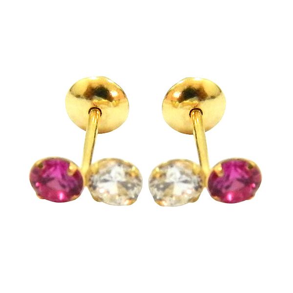 Brinco Casadinho de ouro 18k Recém-nascido