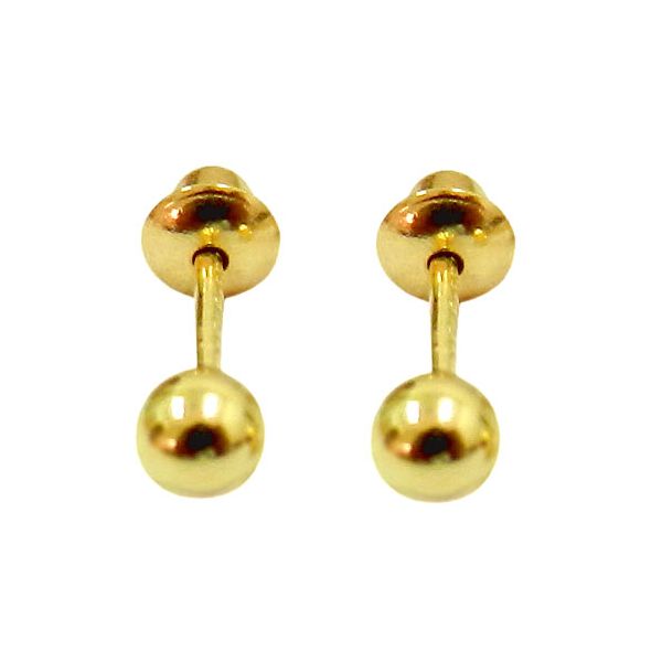 Brinco de Ouro bolinha infantil Baby 5.0mm