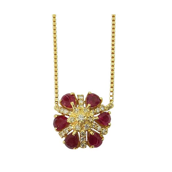 Gargantilha com Rubis e Brilhantes