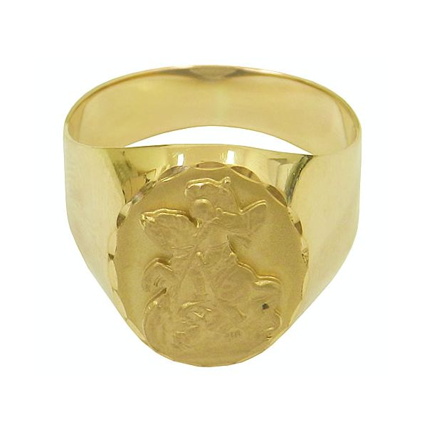 Anel de Ouro 18K São Jorge