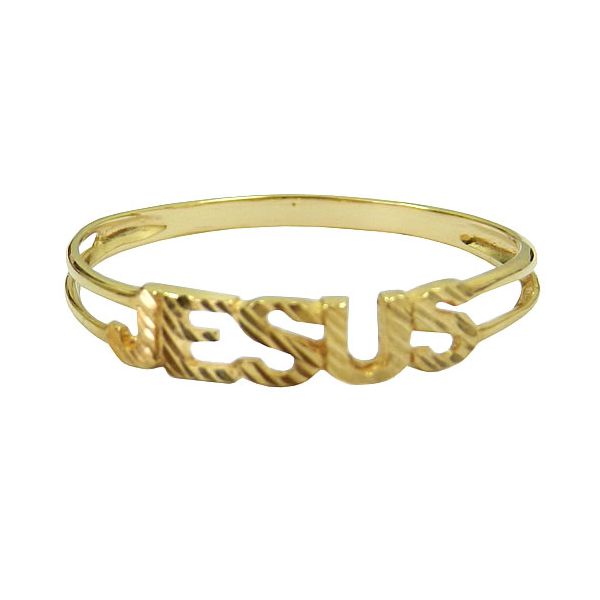 Anel Jesus de Ouro 18K