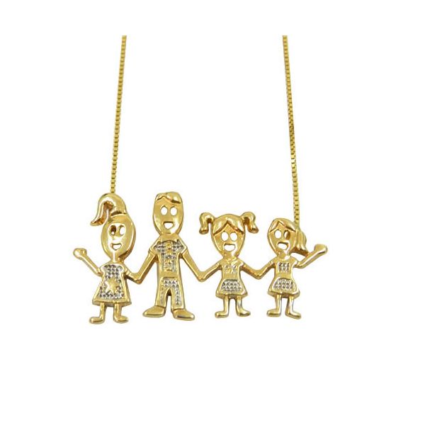 Colar de Ouro Casal com Filhas