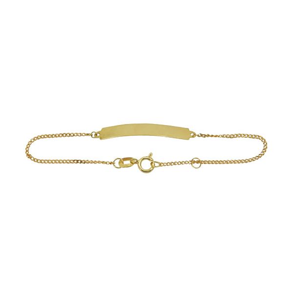 Pulseirinha com Plaquinha Grumet em Ouro 18K 