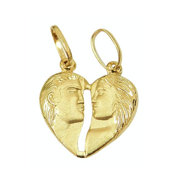 Pingente Cara Metade em Ouro 18K