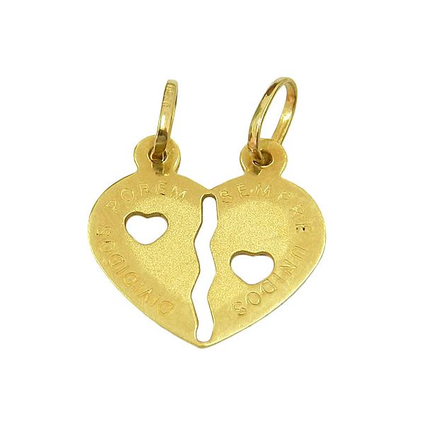 Lindo Pingente Cara Metade Ouro 18K
