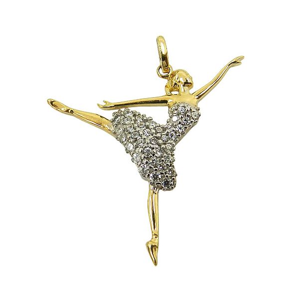 Bailarina em Ouro 18K com Zircônia