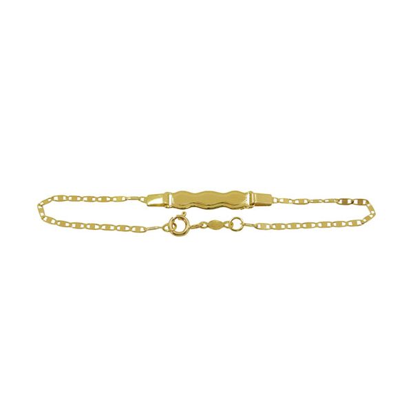 Pulseirinha com Plaquinha Piastrine de Ouro 18K 