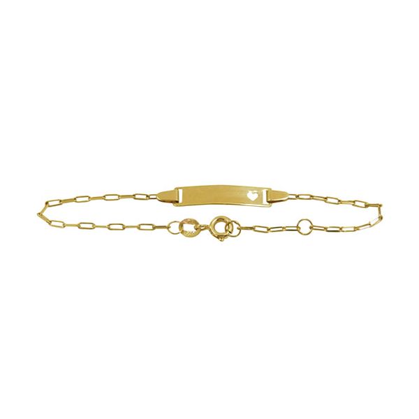 Pulseirinha de Ouro para Bebê com Chapinha