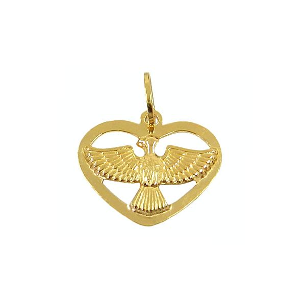 Pingente Divino Espírito Santo de Ouro 18K