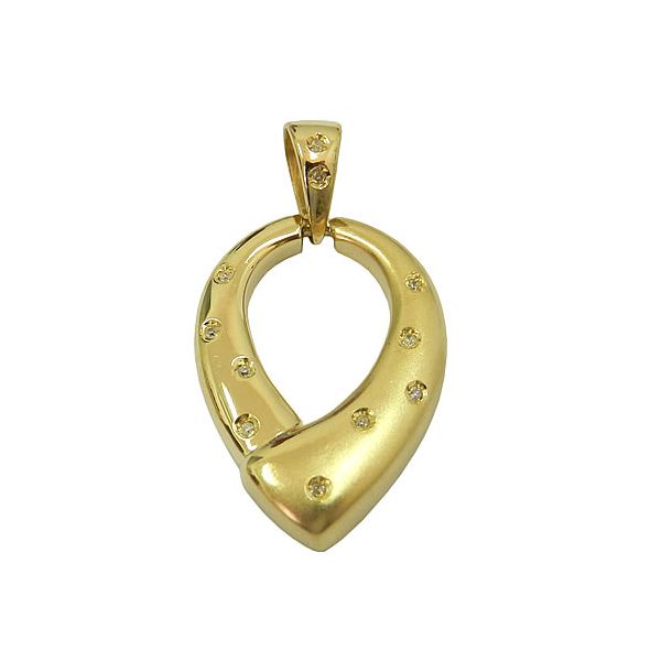 Lindo Pingente de Ouro 18K Feminino com Brilhantes