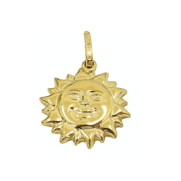 Pingente Feminino de Ouro 18K Sol