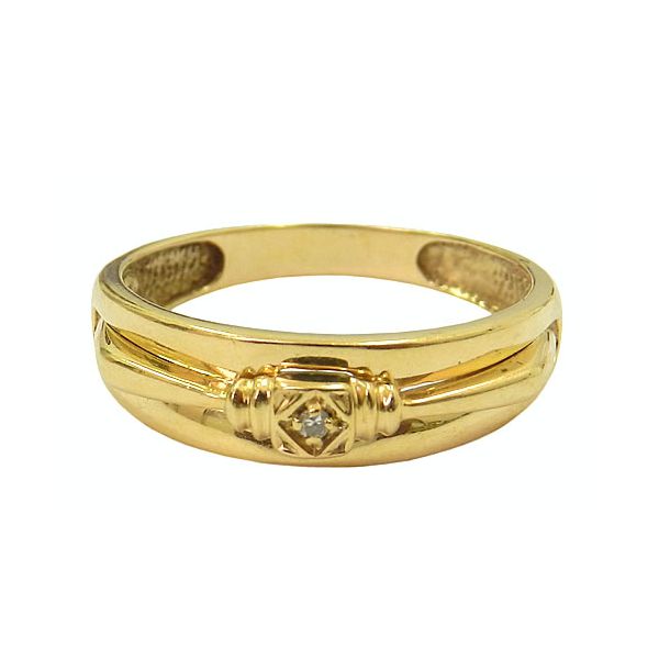 Lindo Anel de Ouro 18K Feminino com Brilhante