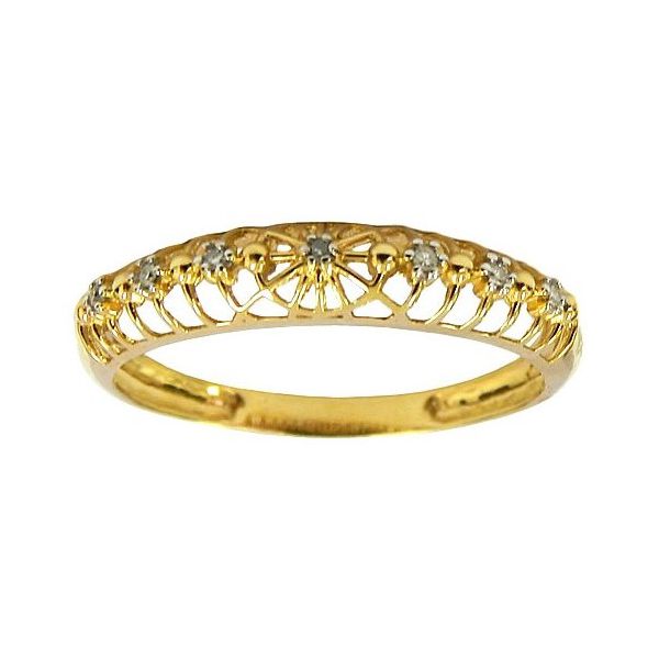 Anel de Ouro 18K 705 com 7 Brilhantes