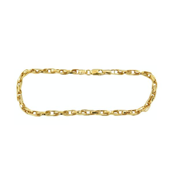 Pulseira de Ouro 18K Masculina Trançada 4.1g 3.8mm