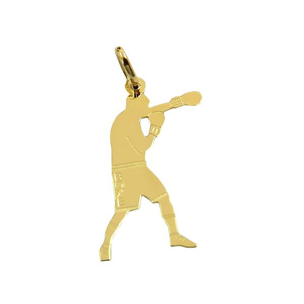 Pingente Lutador de Boxe em Ouro 18K 