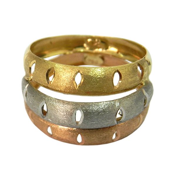 Anel de Ouro Três Elos
