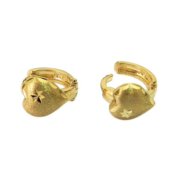 Argola de Ouro 18K Coração 
