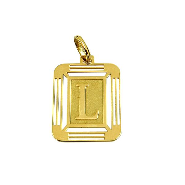 Medalha em Ouro 18K com Letra L