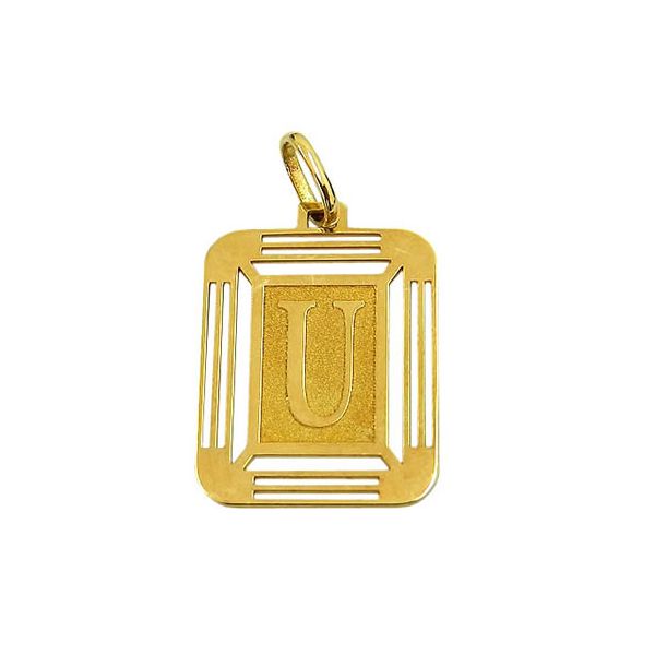 Pingente Letra U Ouro 18K 0750