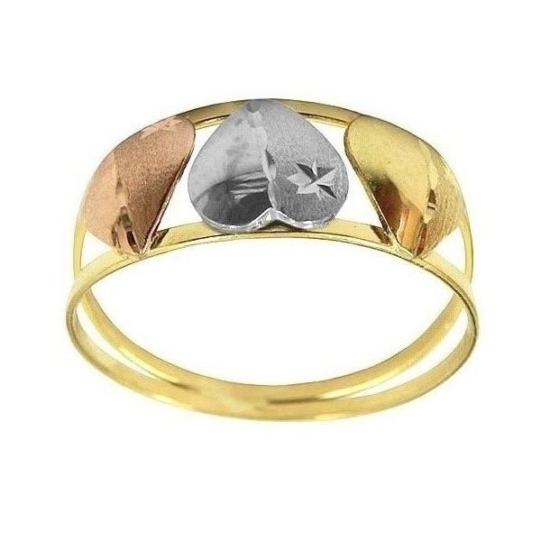 Anel com coração em ouro 18k