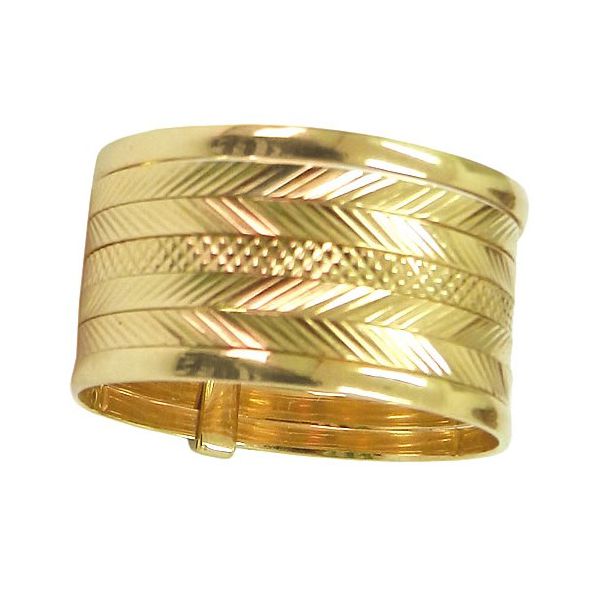 Anel Sete Fios de Ouro 18k