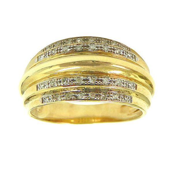 Lindo Anel com Brilhantes em Ouro 18K