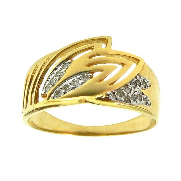 Lindo Anel de Ouro 18K com Brilhantes