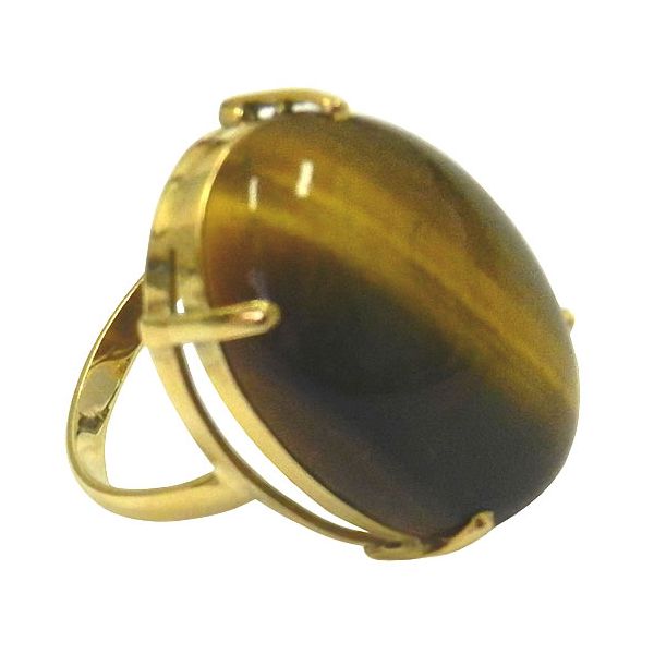 Anel em Ouro 18K Olho de Tigre