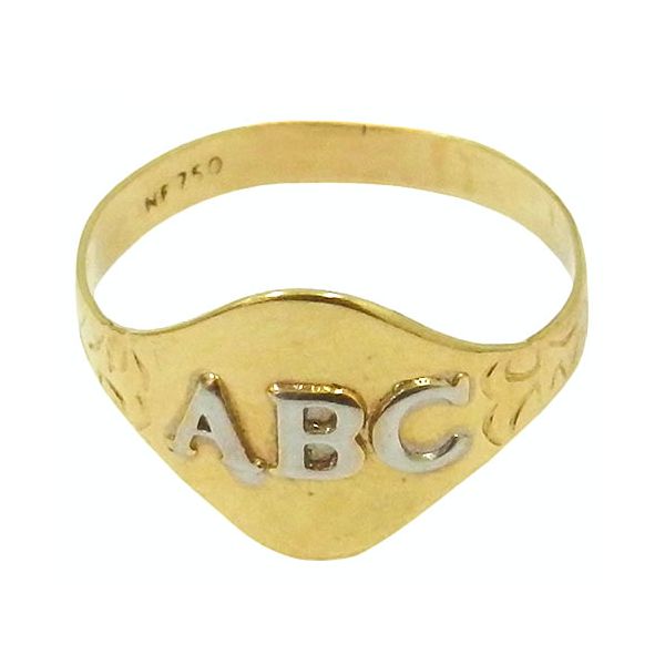 Anel ABC em Ouro 18K