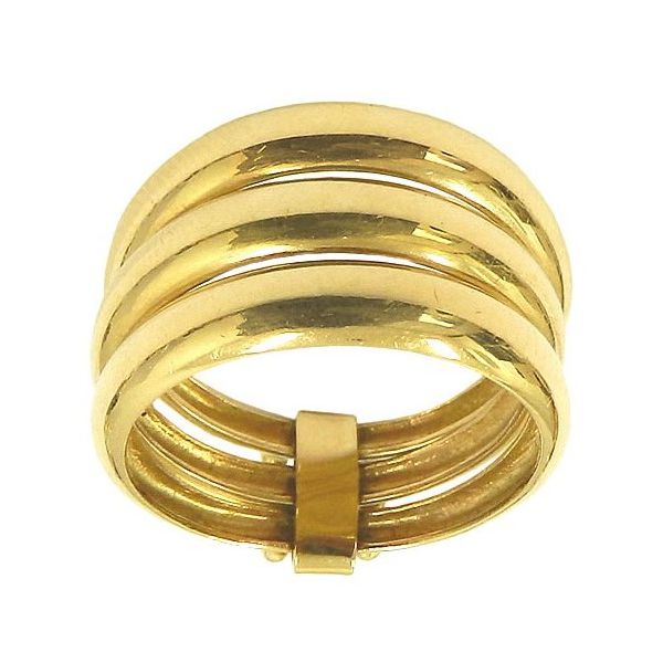 Anel Ouro 18K Três Fios