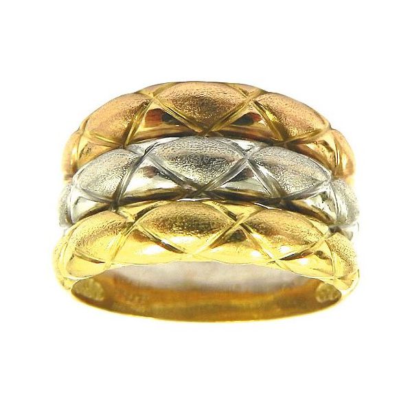 Lindos Anéis em Ouro 18K Três Cores