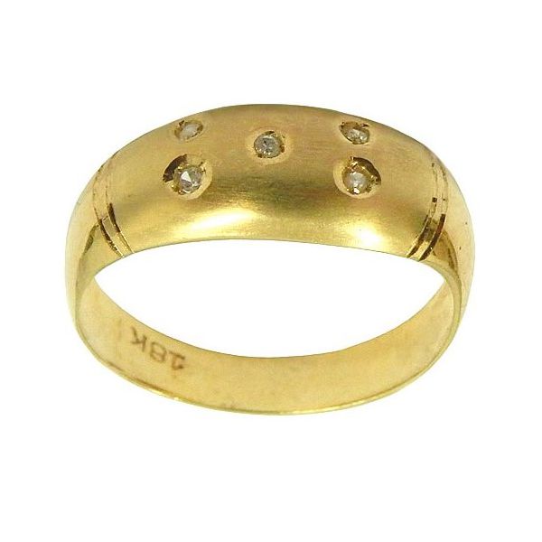 Anel Barato de Ouro com Brilhantes