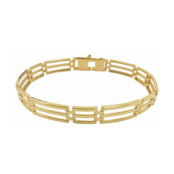 Pulseira Ouro18k 750 Masculina Feche Gaveta 16g 9.2mm