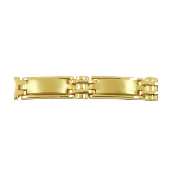 Pulseira Masculina de Ouro Polida e Fosca 22.4g 8.0mm