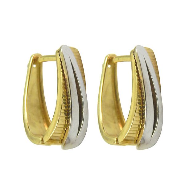 Brinco Ouro Branco e Ouro Amarelo