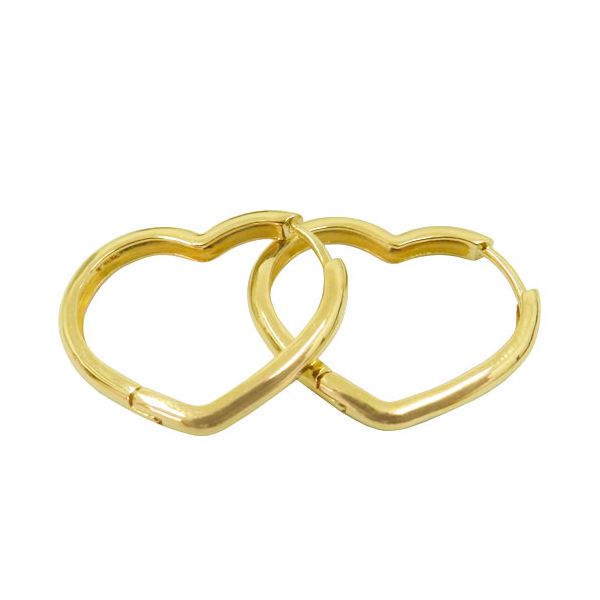 Argola de Coração em Ouro 18K