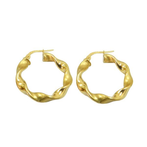 Brinco de Argola Redonda de Ouro 18K 0750
