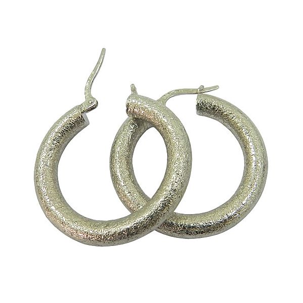 Brinco Argola de Ouro Branco