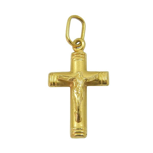 Cruz com Cristo em Ouro 18K Pequeno 23.4x11mm