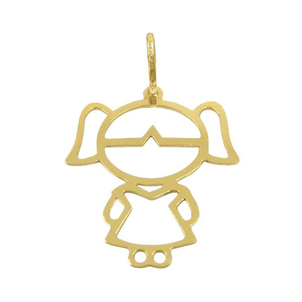 Pingente Menina em Ouro 18K G