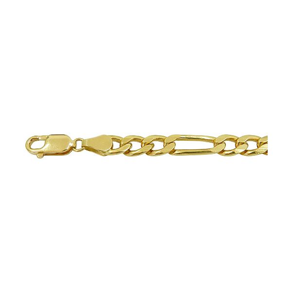 Pulseira de ouro Masculina Elo Fígaro