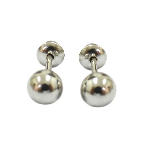 Brinco Baby de Bolinha em Ouro 18K 4mm