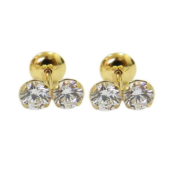 Brincos em Ouro 18K para Recém-nascido 0.6g 6.0mm