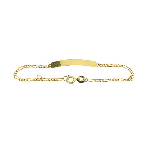 Pulseirinha com Chapinha para Recém Nascido Ouro 18K 750 
