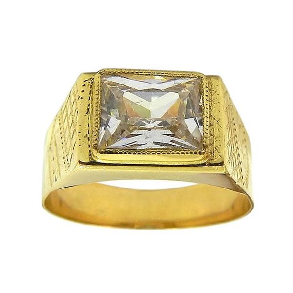 Anel Masculino de Ouro 18K Modelo Coronel