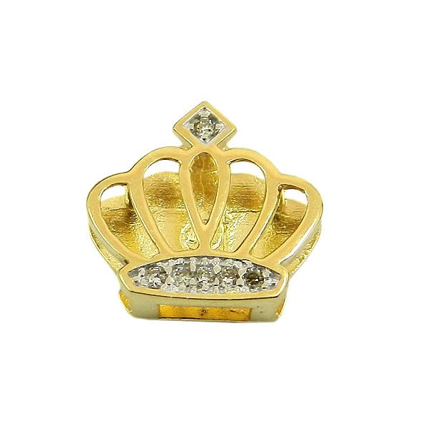Pingente de Princesa Ouro 18K com 6 Brilhantes 