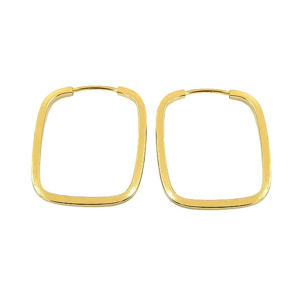 Argola Feminina Quadrada em Ouro 18K 19.0x16,0mm
