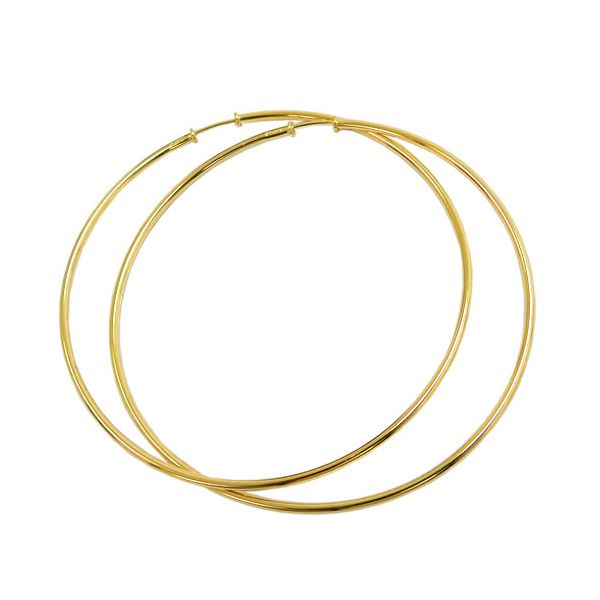 Argola Grande de Ouro 18K Modelo Africano