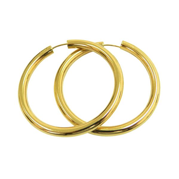 Argola Africana Grossa de Ouro 18K 0,750