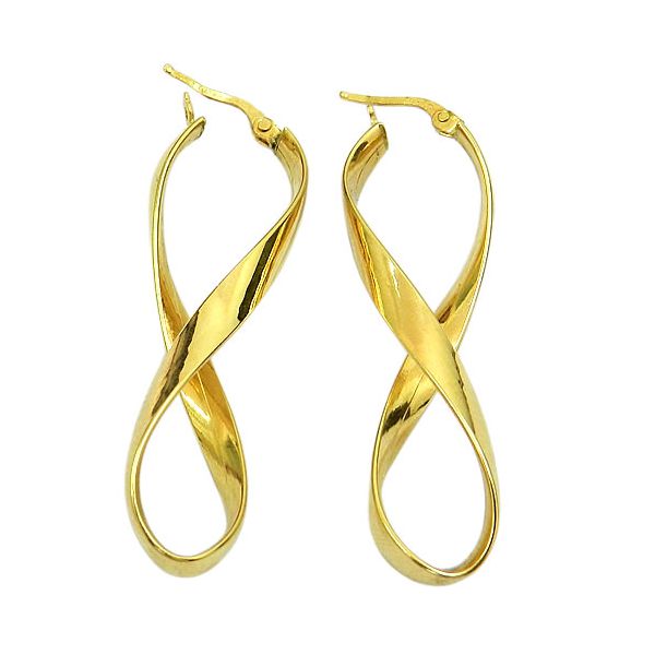Argola Feminina Infinito em Ouro 18K
